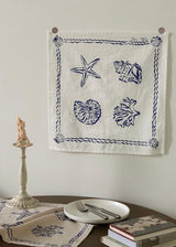 Sea Etching Fabric Mat|Tablecloth & Wall Decor