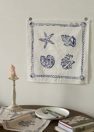 Sea Etching Fabric Mat|Tablecloth & Wall Decor