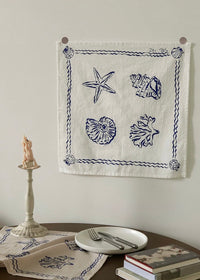 Sea Etching Fabric Mat|Tablecloth & Wall Decor