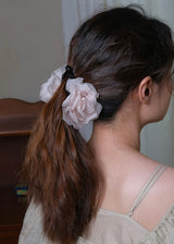 Cream Petal Garden Romantic Flower Hair Claw Clip