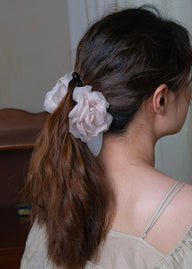 Cream Petal Garden Romantic Flower Hair Claw Clip