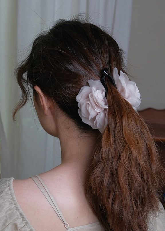 Cream Petal Garden Romantic Flower Hair Claw Clip