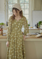 Orchard Afternoon Vintage Floral Dress