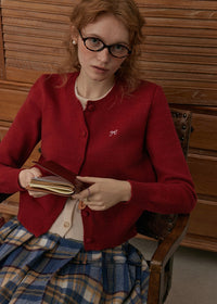 Petit Bow Knit Cardigan