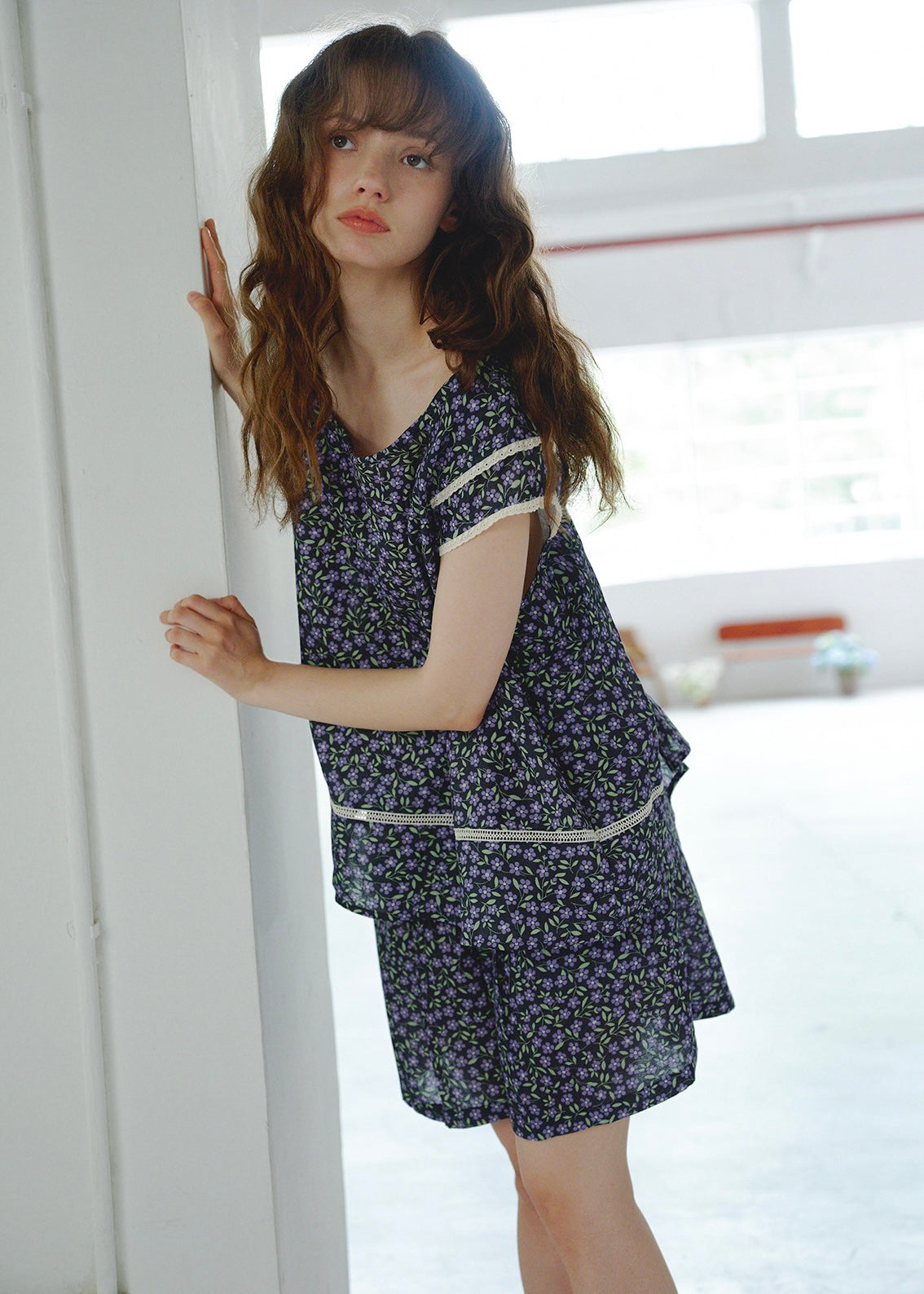 Violet Meadow Double Gauze Cotton Summer Loungewear
