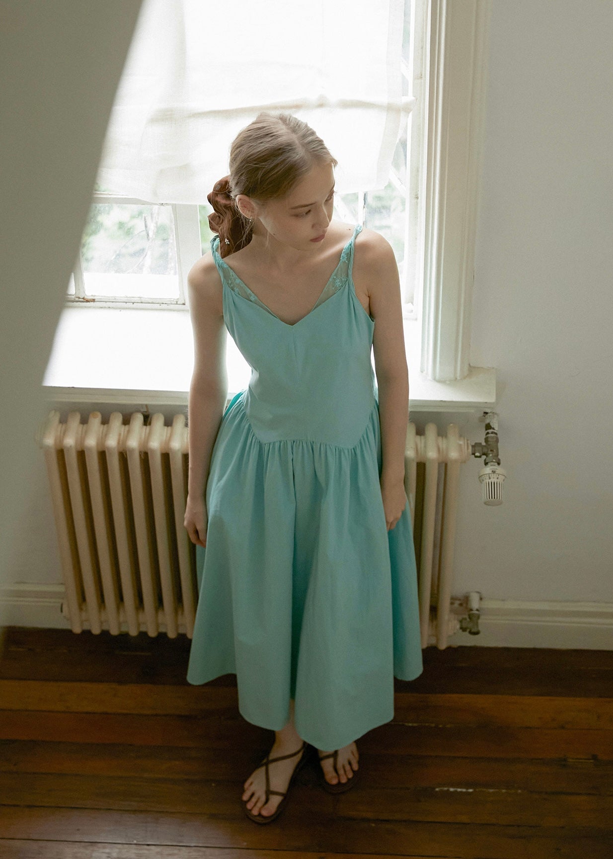 Aqua Mint Sleeveless A-Line Dress