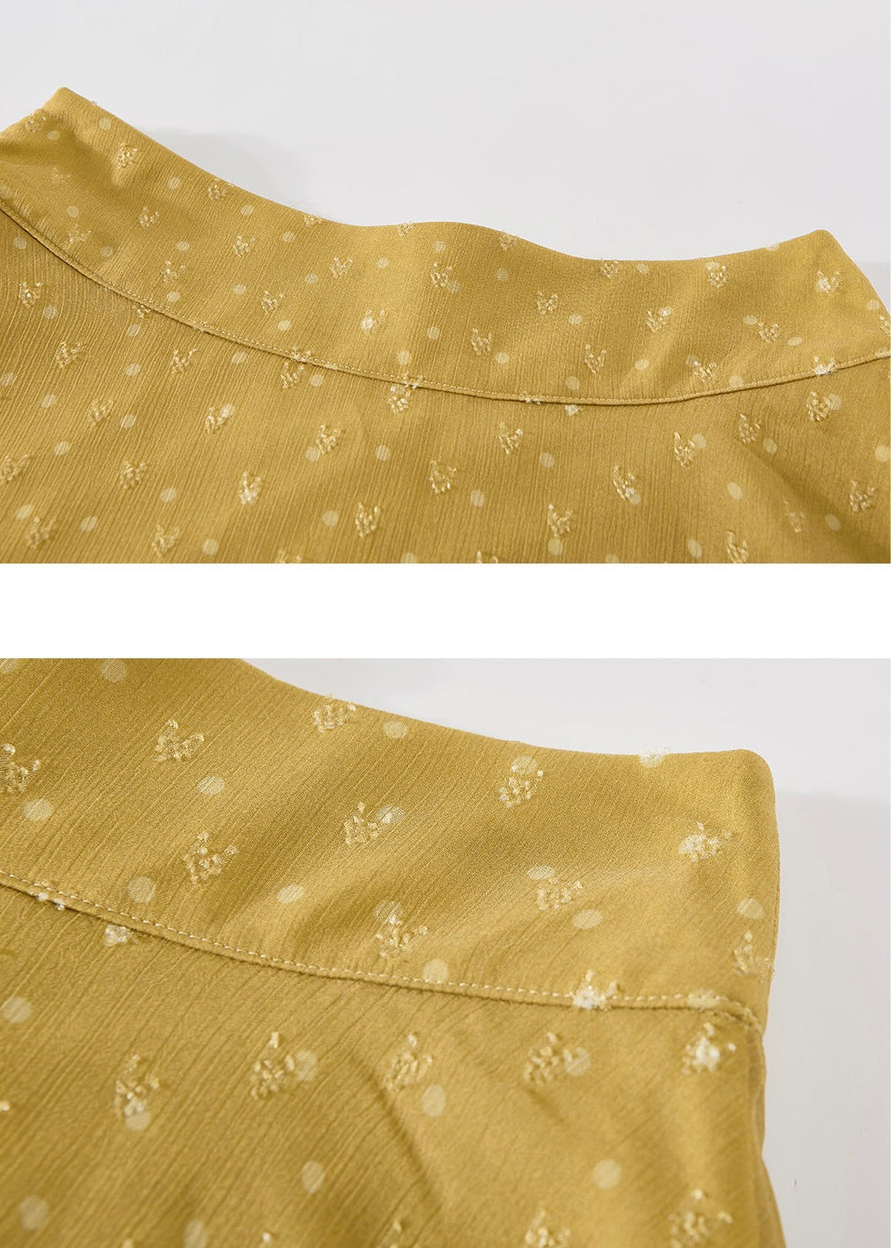 Golden Sheer Ditsy Floral Flare A-Line Midi Skirt