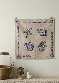 Sea Etching Fabric Mat|Tablecloth & Wall Decor