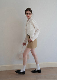 Ivory Cascade Ruffle Vintage Long Sleeve Blouse