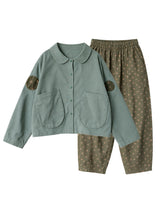 Matcha Meadow Cotton Pajama Set