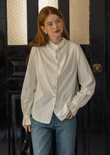 Cloud Jasmine Embroidered Lace Collar Blouse