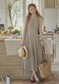 Countryside Gingham Seersucker Sleeveless Ballet Dress