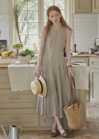 Countryside Gingham Seersucker Sleeveless Ballet Dress