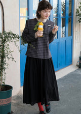 Autumn Café Check Sailor Blouse
