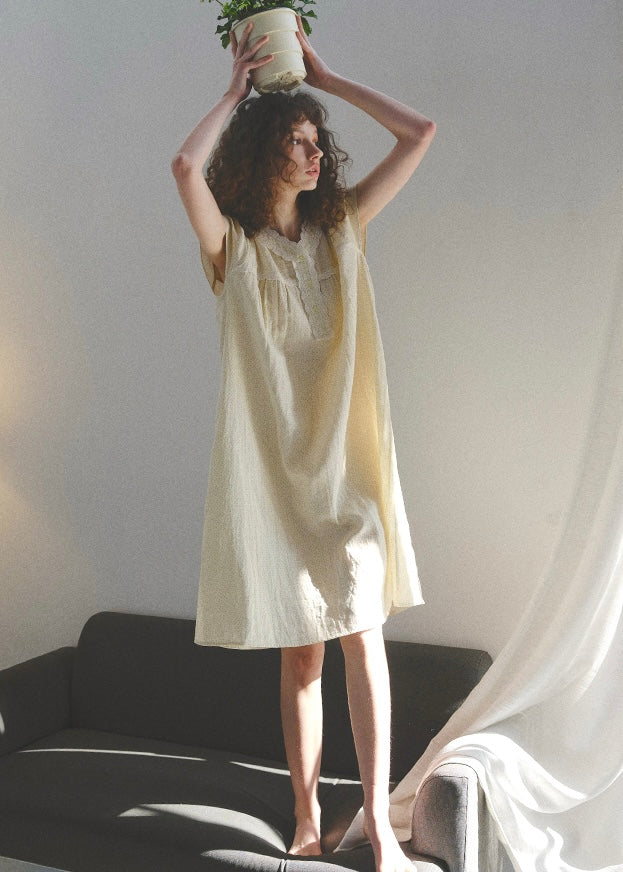 Mellow Lemon Nightdress Vintage Sleepwear