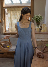 Picnic Breeze Dress | Gingham Check Sleeveless Flare Summer Dress(2COLOR)