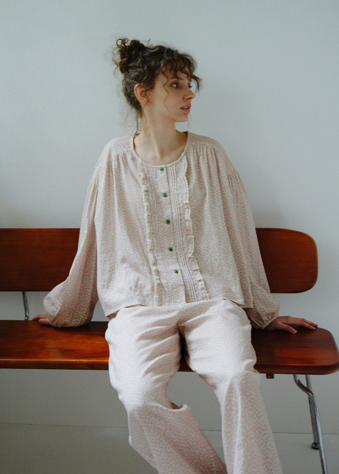 Rosy Meadow Double Gauze Cotton Pajama Set