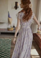 Fleur de Lune Dress | French Lavender Ruffle Maxi