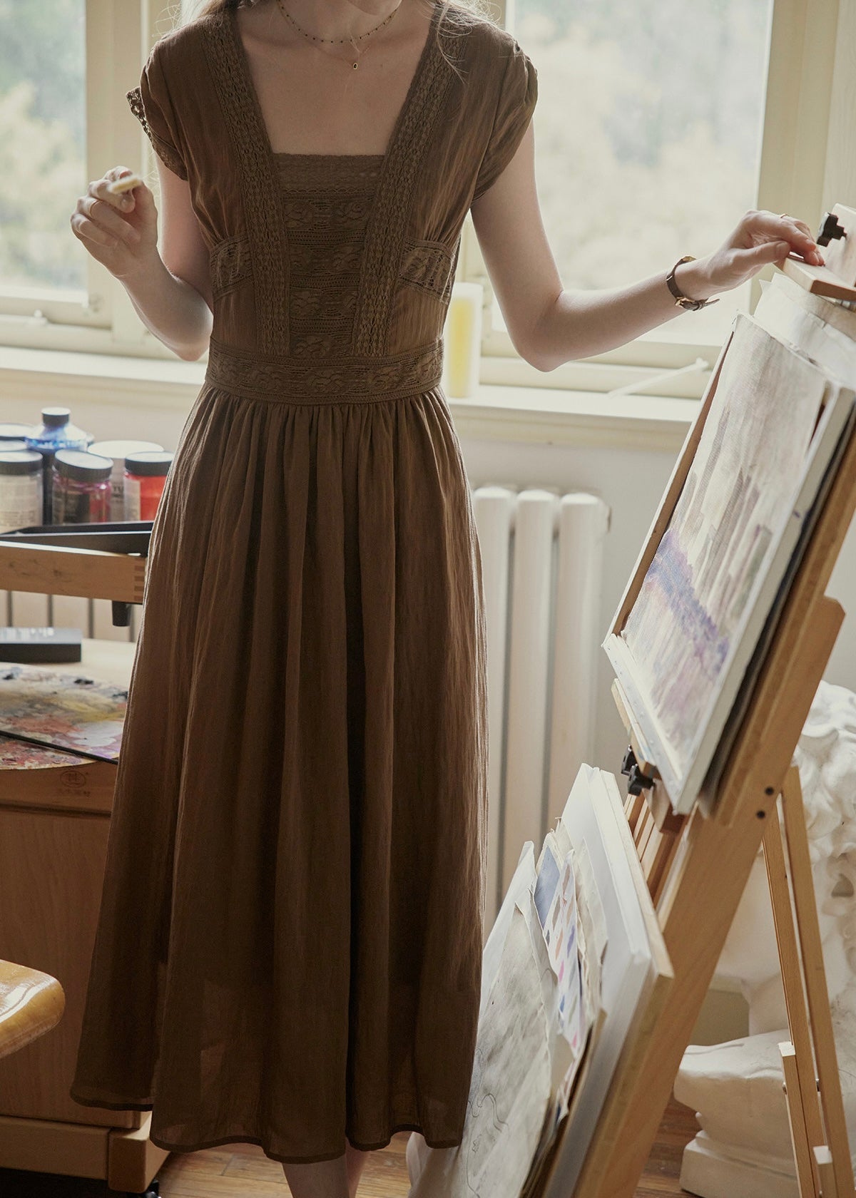 Sienna Grace Embroidered Sleeveless Dress