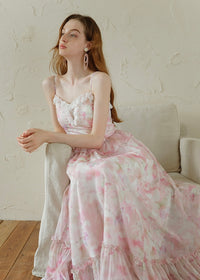 Blush Whispers Dress | Romantic Pink Floral Vintage Dress