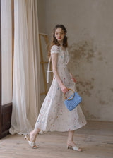 Petal Notes Vintage Embroidered Lace Dress
