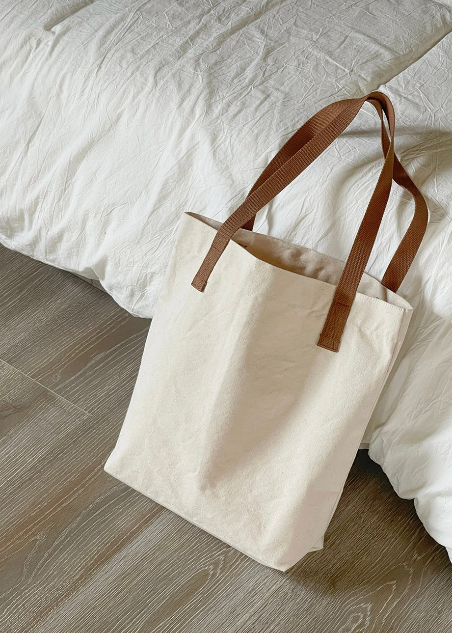 Minimal Canvas Shoulder Tote Bag