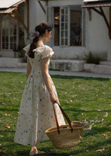 Blooming Ruffle Garden Dress | Vintage Floral Sleeveless Cotton Maxi