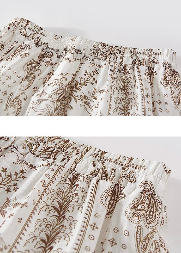 Vintage Paisley Patchwork Midi Skirt