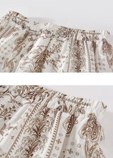 Vintage Paisley Patchwork Midi Skirt