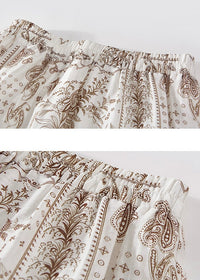 Vintage Paisley Patchwork Midi Skirt