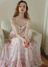 Blush Whispers Dress | Romantic Pink Floral Vintage Dress