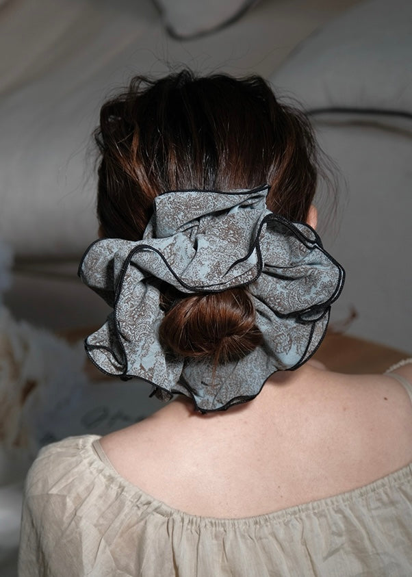 Evening Bloom Sheer Organza Scrunchie