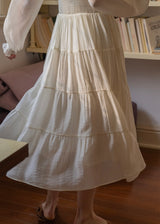 Daydream Romantic Vintage Tiered Long Sleeve Dress(2COLOR)