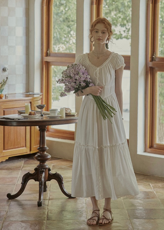 Lune Blanche Dress | Minimal Romantic White Dress
