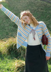 Sea Breeze Ribbon Stripe Cardigan