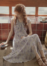 Fleur de Lune Dress | French Lavender Ruffle Maxi