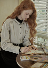 Soft Recollection Vintage Stripe Blouse