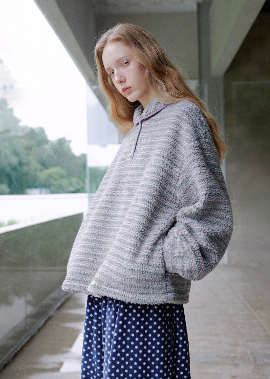 Midnight Polka Fleece Pajama Set