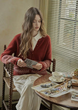 Christmas Nordic Knit Cardigan Sweater(2COLOR)