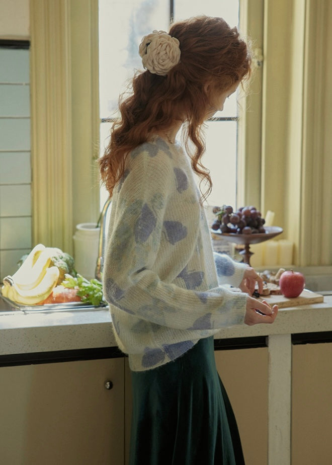 Butterfly Mohair Wool Knit Sweater(2COLOR)