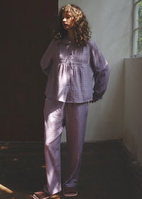 Lavender Clover Cotton Gauze long-sleeve Pajama Set