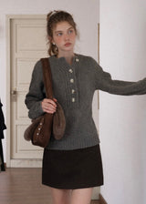 Autumn Archive Classic Button Knit Sweater
