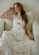 Strawberry Waltz Vintage Ruffle Lace Sleeveless Dress