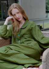 Moss Reverie Cotton Pajama Set