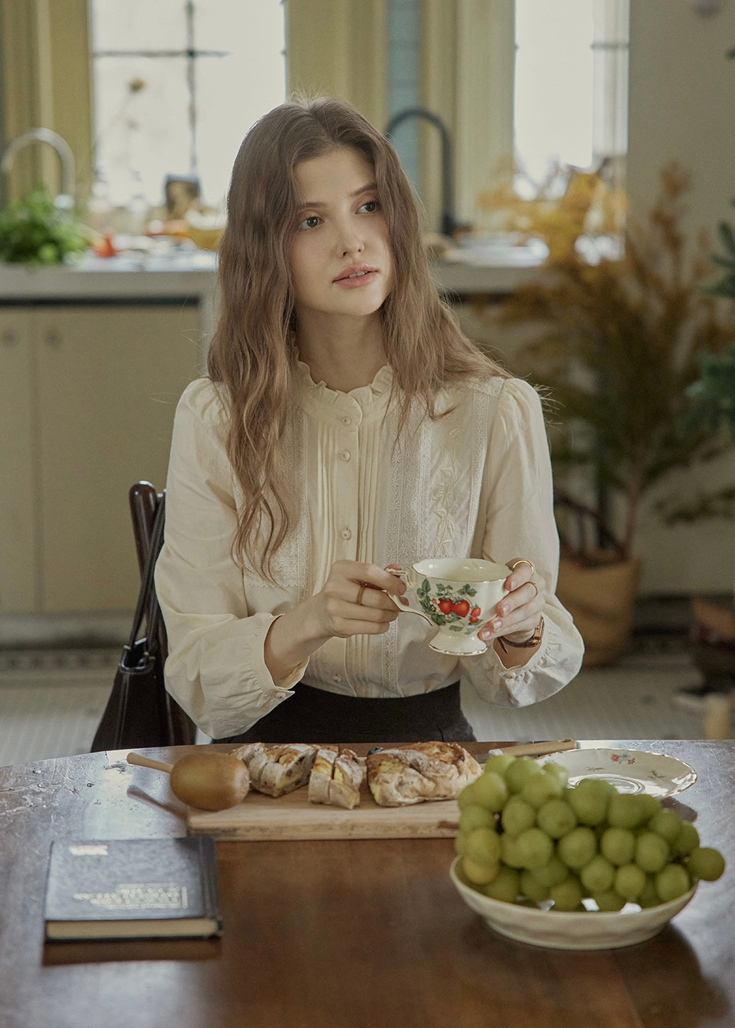 Ivory Lace Garden Embroidered Blouse