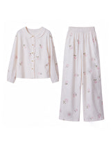 Blush Rose Cotton Gauze Long Sleeve Pajama Set