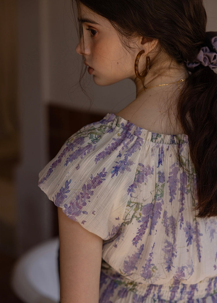 Wisteria Bloom Dress | Romantic Lavender Floral Summer Dress