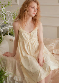 Soft Bloom Cotton Nightdress(2COLOR)