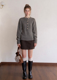 Autumn Archive Classic Button Knit Sweater