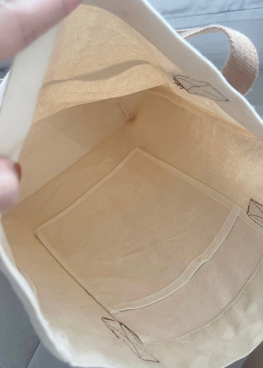 Minimal Canvas Shoulder Tote Bag